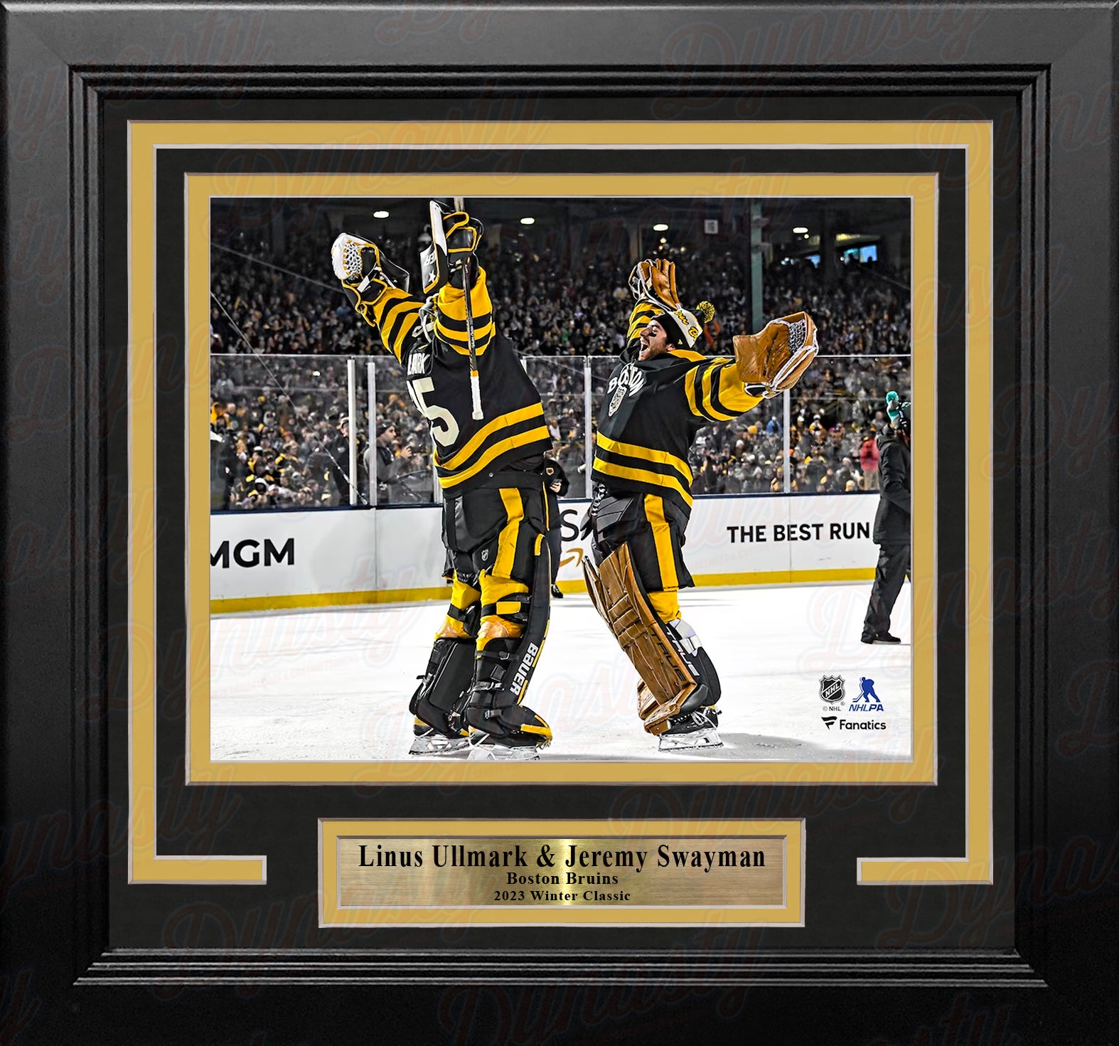 Linus Ullmark & Jeremy Swayman Boston Bruins 4 x 6 Hug It Out 3D Acrylic  Block