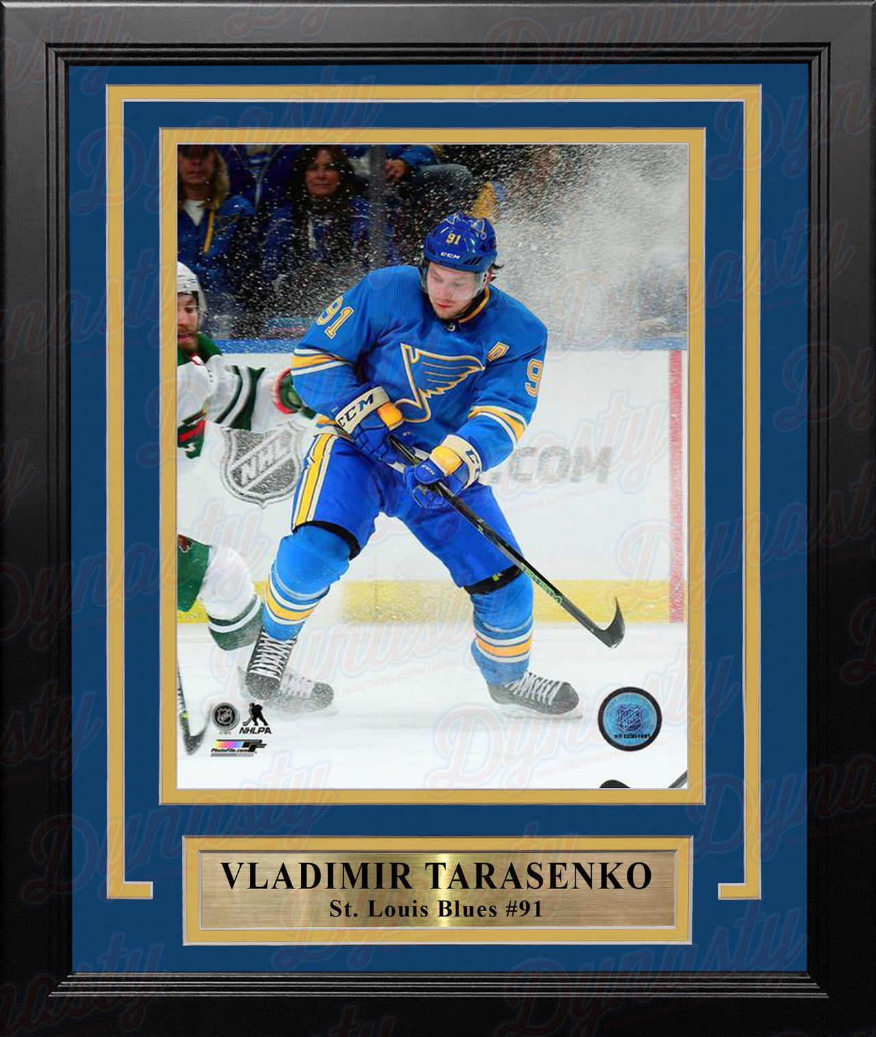 Vladimir Tarasenko St. Louis Blues in Action NHL Hockey 8" x 10" Framed and Matted Photo - Dynasty Sports & Framing 