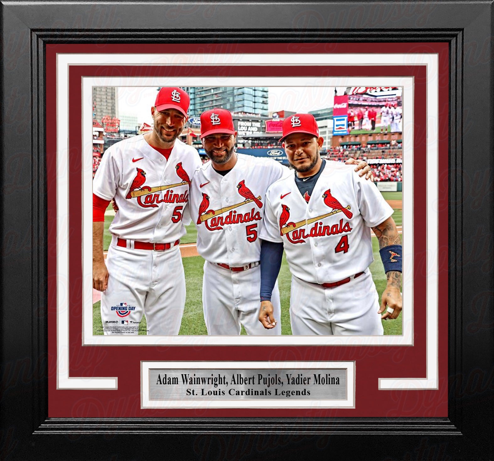 Framed Yadier Molina & Albert Pujols Facsimile Laser Engraved Signature  Auto St. Louis Cardinals 15x16 Baseball Photo