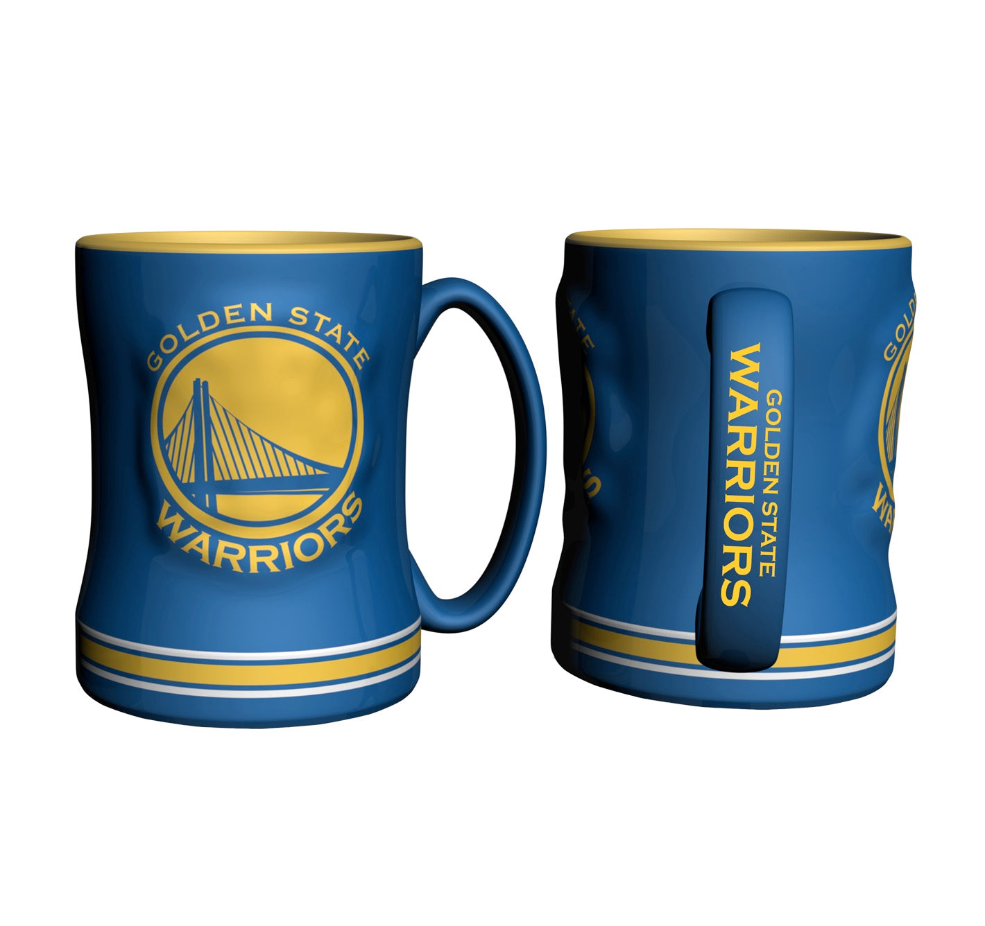 Golden State Warriors NBA Basketball Logo Relief 14 oz. Mug - Dynasty Sports & Framing 