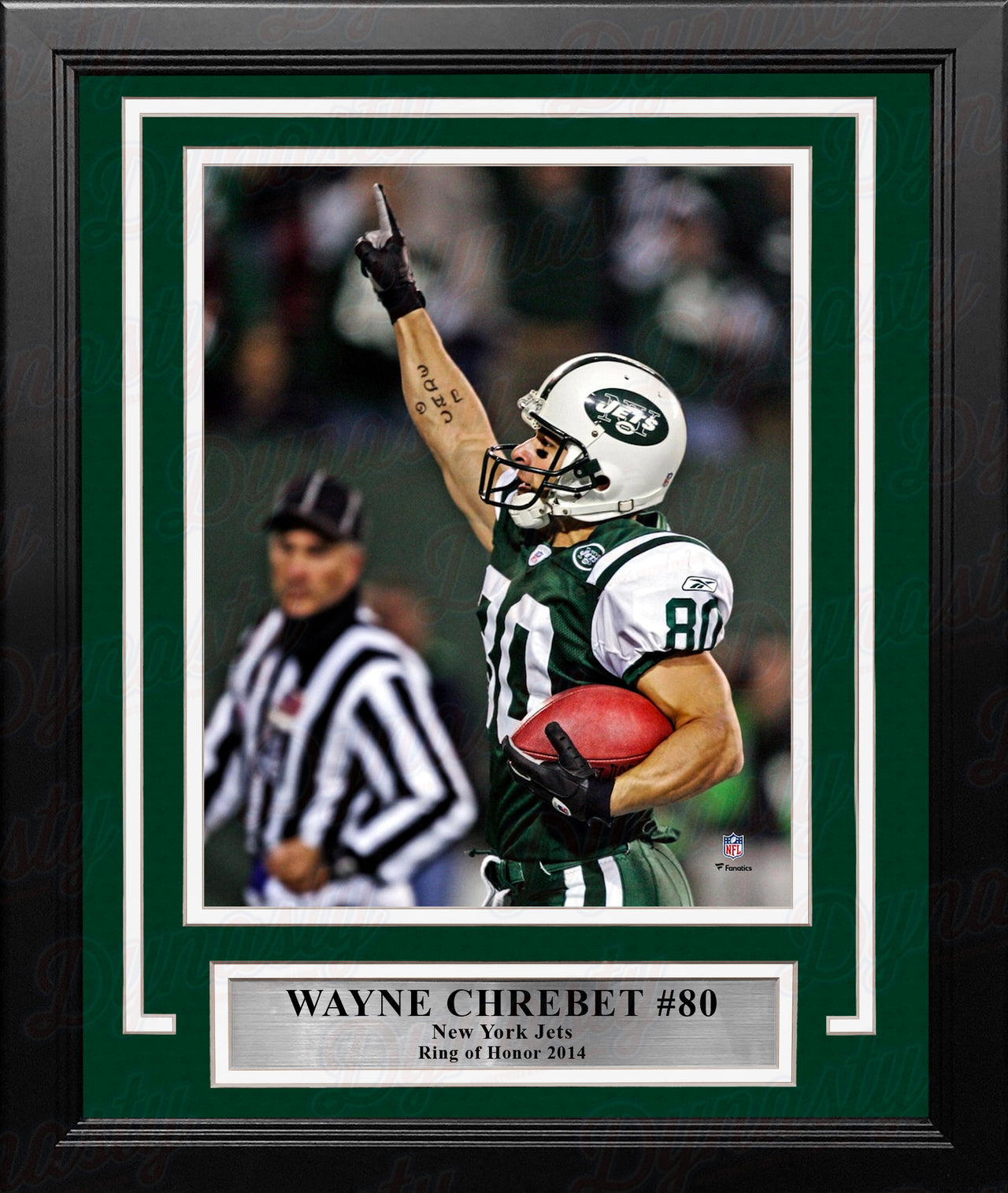 Wayne Chrebet Celebration New York Jets 8" x 10" Framed Football Photo - Dynasty Sports & Framing 