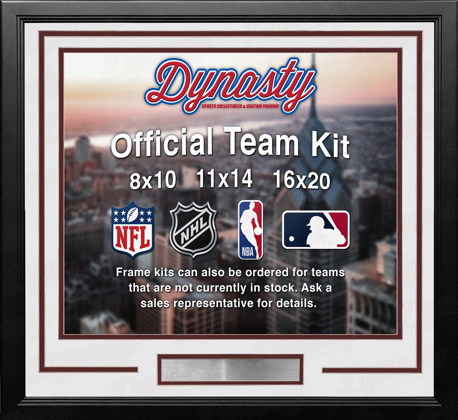 Colorado Avalanche Custom NHL Hockey 16x20 Picture Frame Kit (Multiple Colors) - Dynasty Sports & Framing 