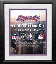 MLB Baseball Photo Picture Frame Kit - Colorado Rockies (White Matting, Purple Trim) - Dynasty Sports & Framing