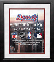 NBA Basketball Photo Picture Frame Kit - Atlanta Hawks (White Matting, Red Trim) - Dynasty Sports & Framing