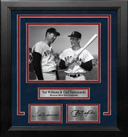 Ted Williams & Carl Yastrzemski Boston Red Sox 8" x 10" Framed Baseball Photo with Engraved Autographs - Dynasty Sports & Framing
