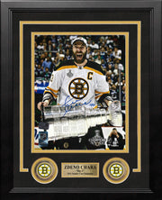 Zdeno Chara 2011 Stanley Cup Boston Bruins Autographed Framed Hockey Photo - Dynasty Sports & Framing