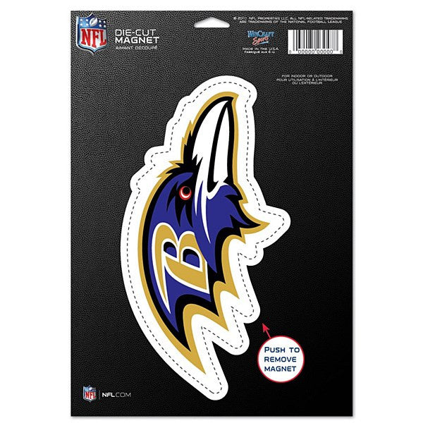 Baltimore Ravens NFL Football 8" Die-Cut Magnet - Dynasty Sports & Framing