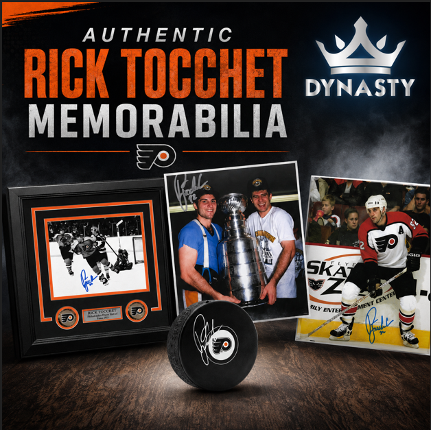 Rick Tocchet authentic hockey memorabilia hand-signed by the NHL player & coach. Authenticated by Dynasty Sports.
