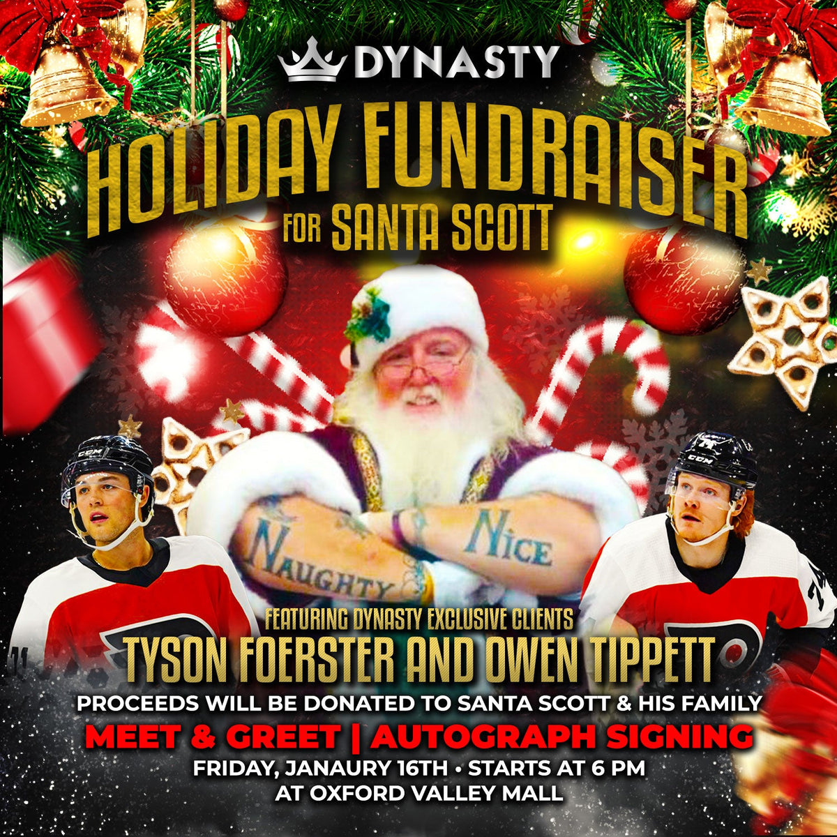 A Night For Santa Scott Fundraiser Hosted by Tyson Foerster, Owen Tippett, & Jamie Drysdale
