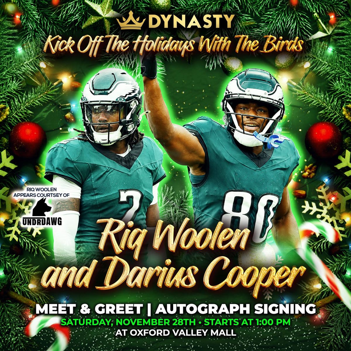 Kickoff The Holiday With Darius Cooper & Riq Woolen | A Dynasty Sports Experience