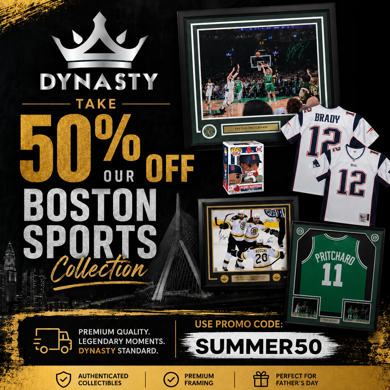 Boston Sports Summer Sizzler 50% Off Sale Collection