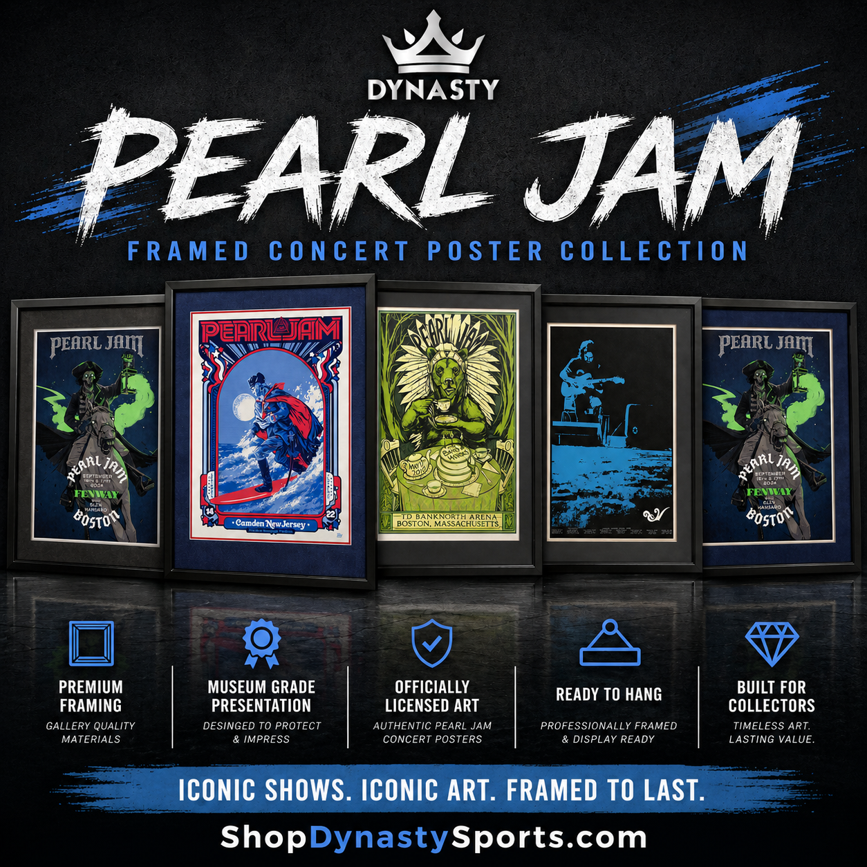 Pearl Jam Authentic Framed Concert Poster Collection