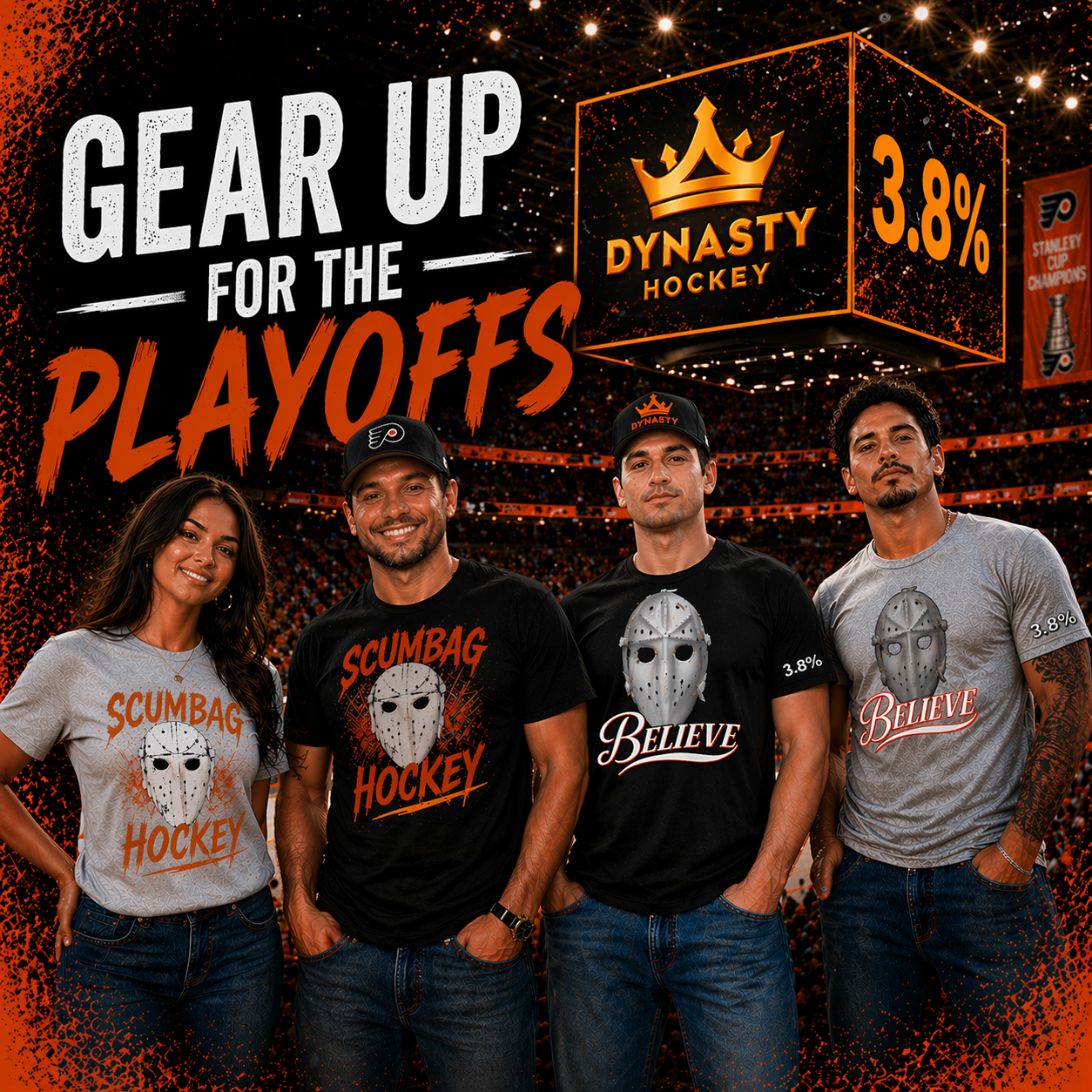Philadelphia Hockey Official Playoff Shirts | "Believe" & "Scumbag Hockey" Designs