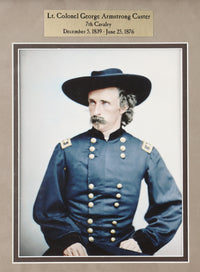Sitting Bull & General George Armstrong Custer Signed Custom Framed Display