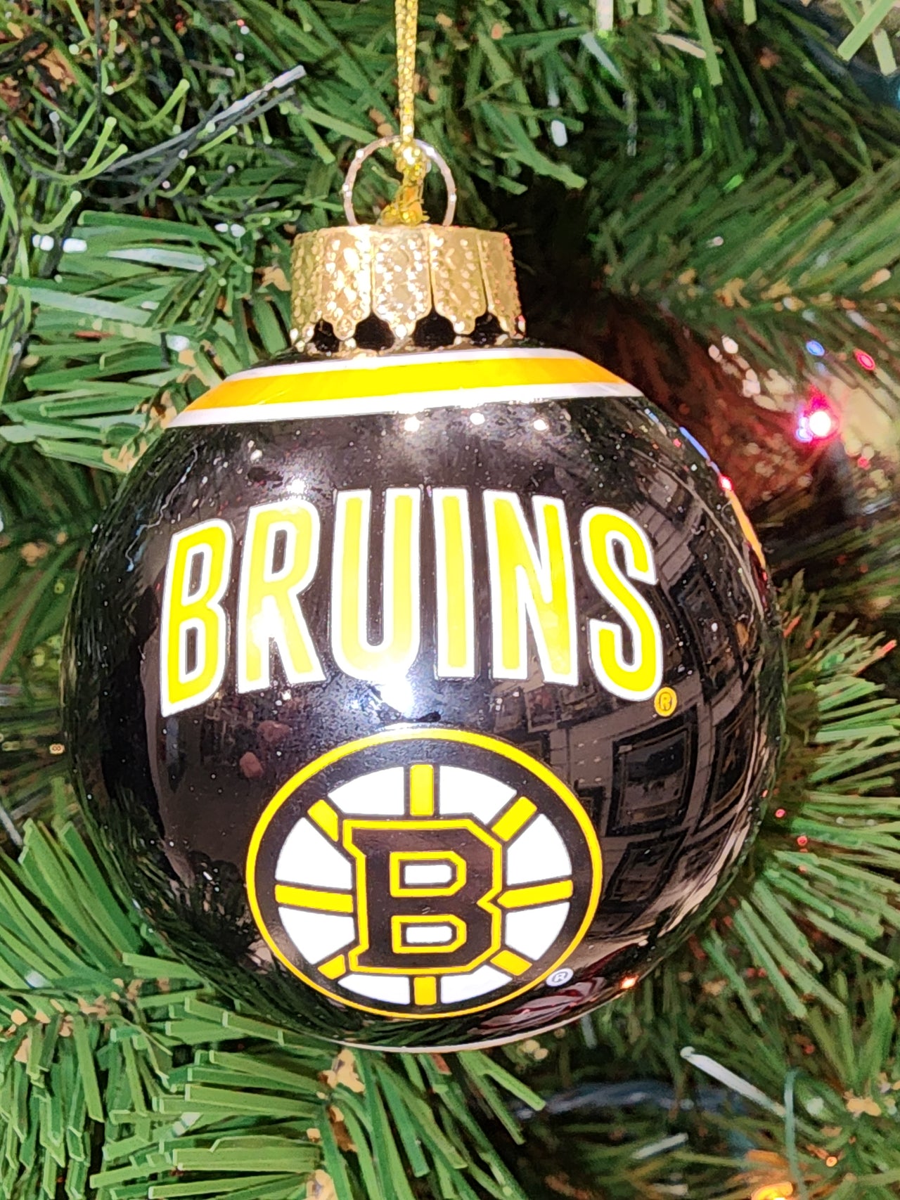 Boston Bruins Holiday Ball Ornament
