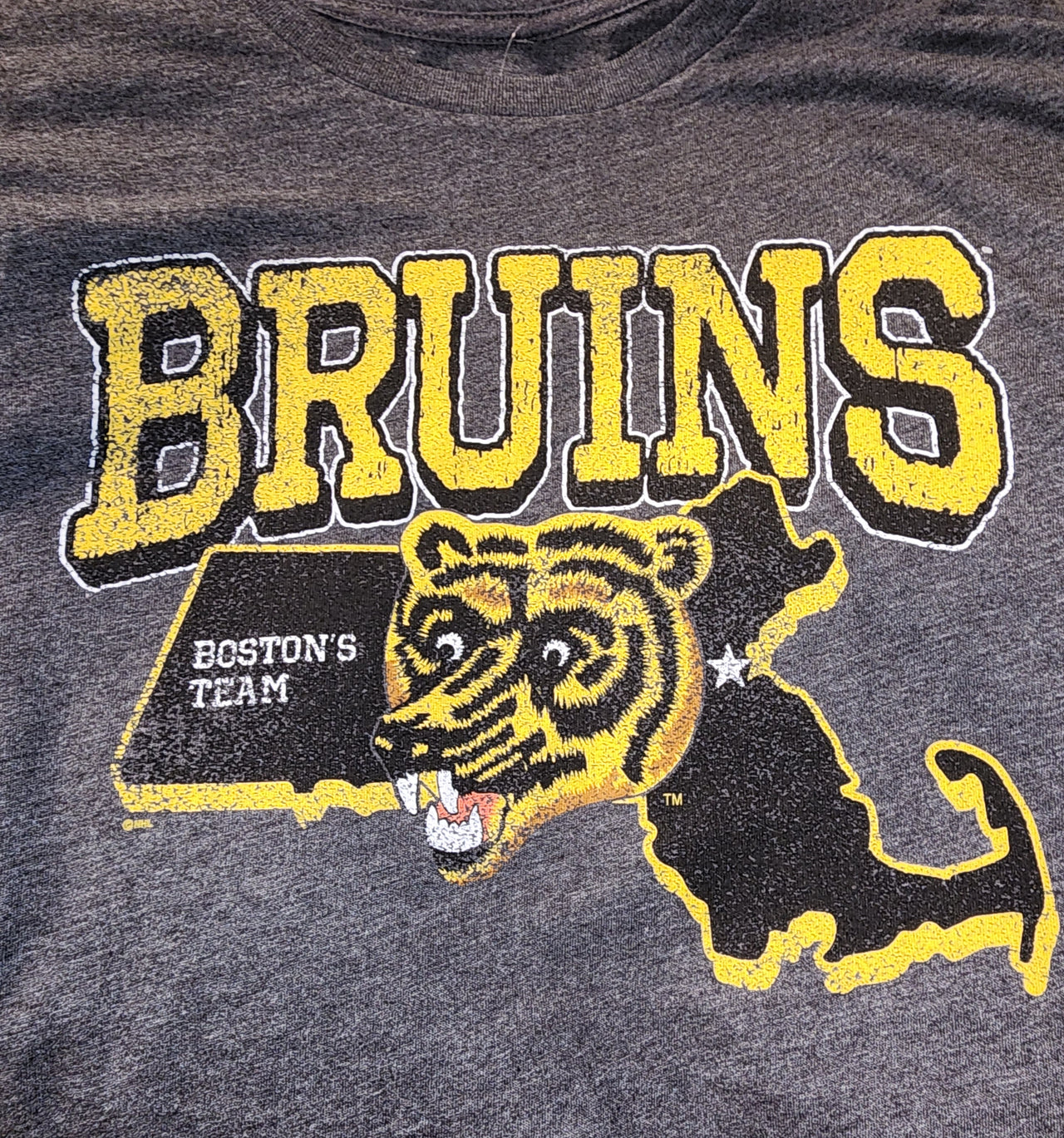 Boston Bruins Centennial Massachusetts Team Vintage Tri-Blend Shirt