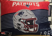 New England Patriots 26" Ultra Plush Logo NFL Pillow