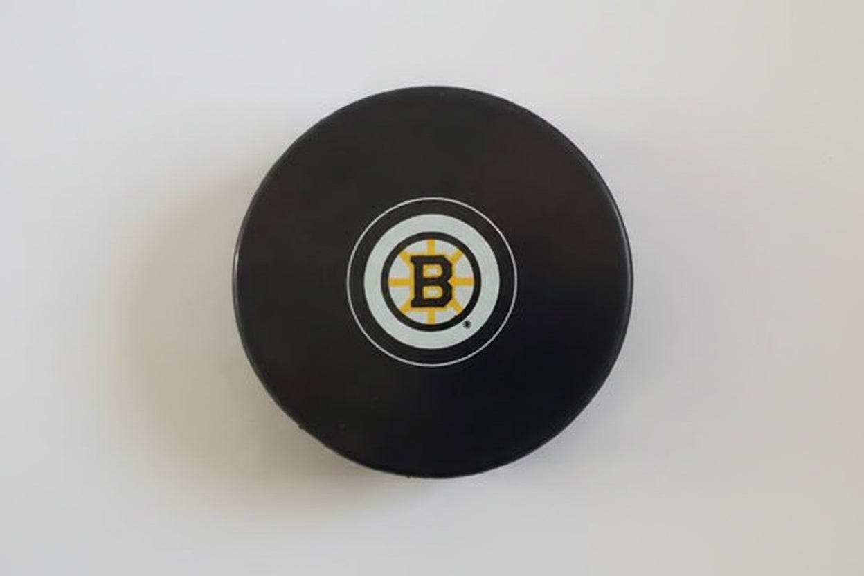 Boston Bruins Autograph Model Logo Hockey Puck