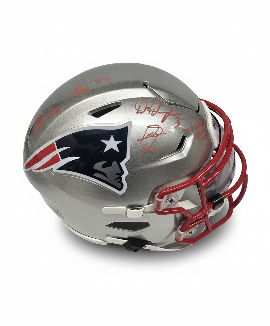 New England Patriots 2025 Multi-Signed Midi Helmet