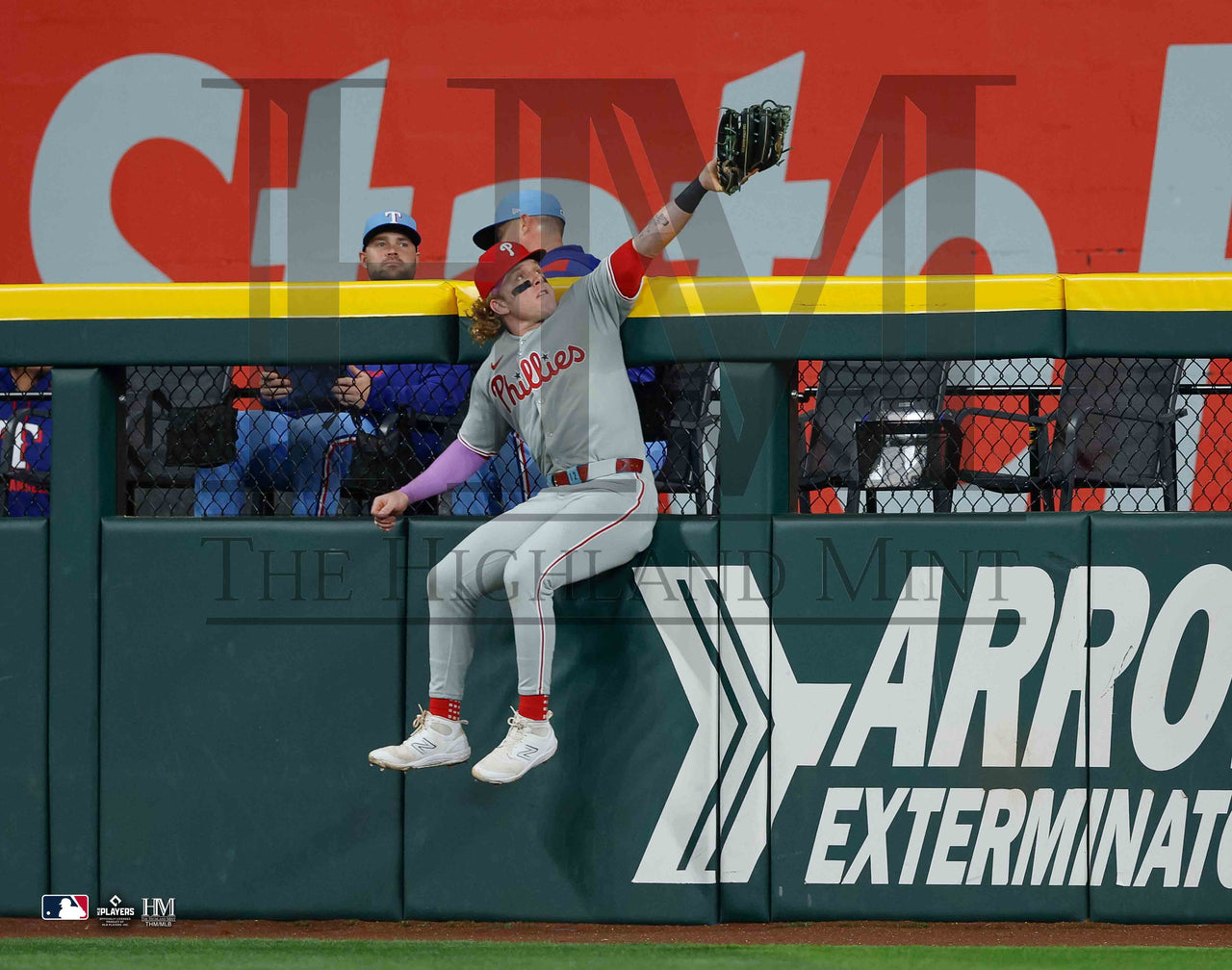 Harrison Bader Philadelphia Phillies "The Catch" Action Photo