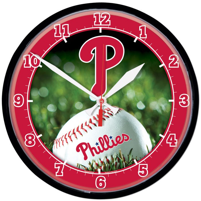 Philadelphia Phillies Round Chrome Clock