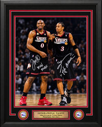 Tyrese Maxey & Allen Iverson Philadelphia 76ers Dual Autographed & Inscribed 16" x 20" Framed Photograph
