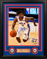 Tyrese Maxey Philadelphia 76ers Drive Autographed 11" x 14" Framed Photograph