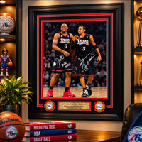 Tyrese Maxey & Allen Iverson Philadelphia 76ers Dual Autographed & Inscribed 16" x 20" Framed Photograph