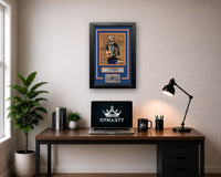 Jalen Brunson Trophies New York Knicks 8x10 2026 NBA Champions Framed Photo with Engraved Autograph