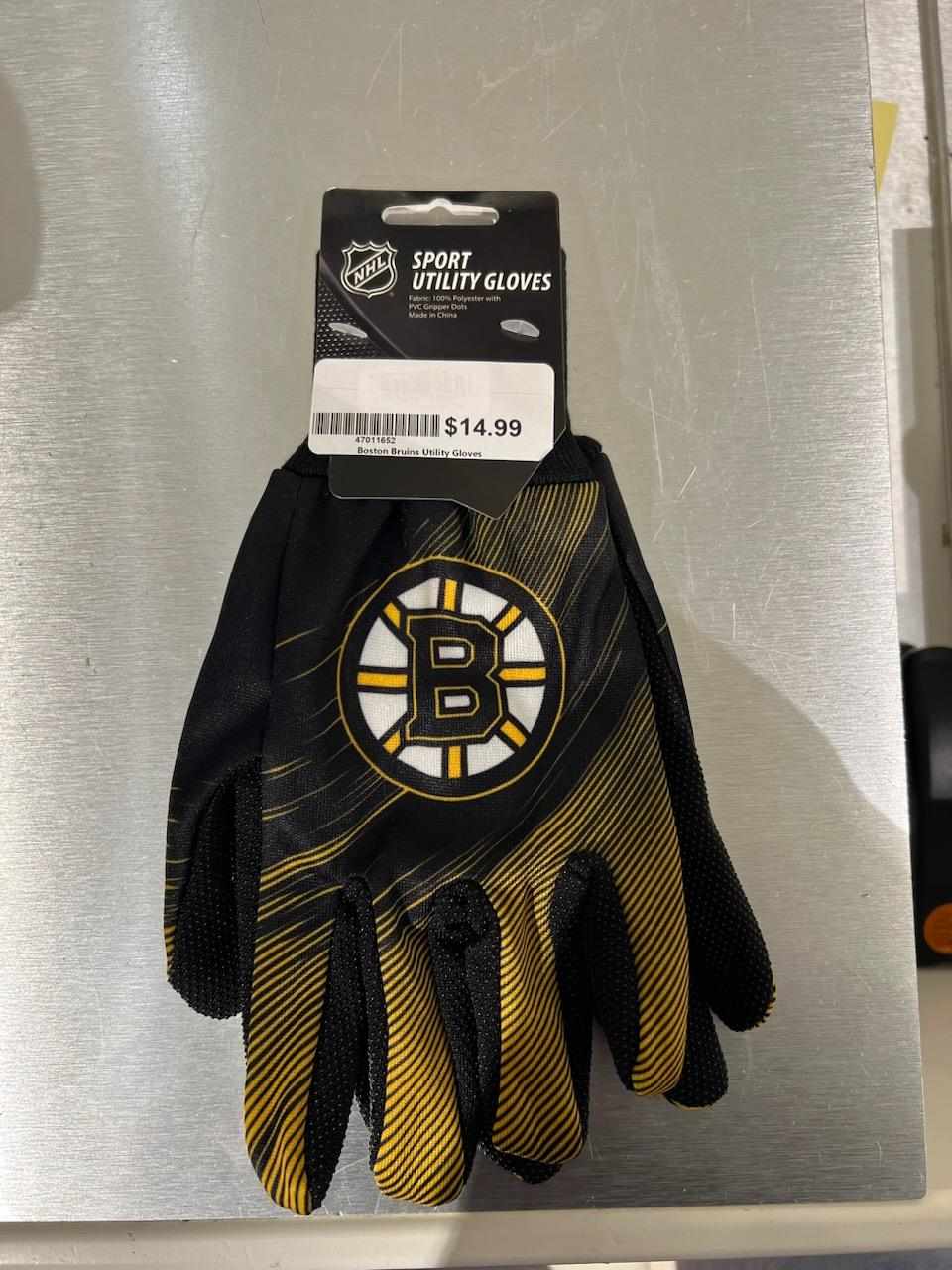 Boston Bruins Striped Utility Gloves
