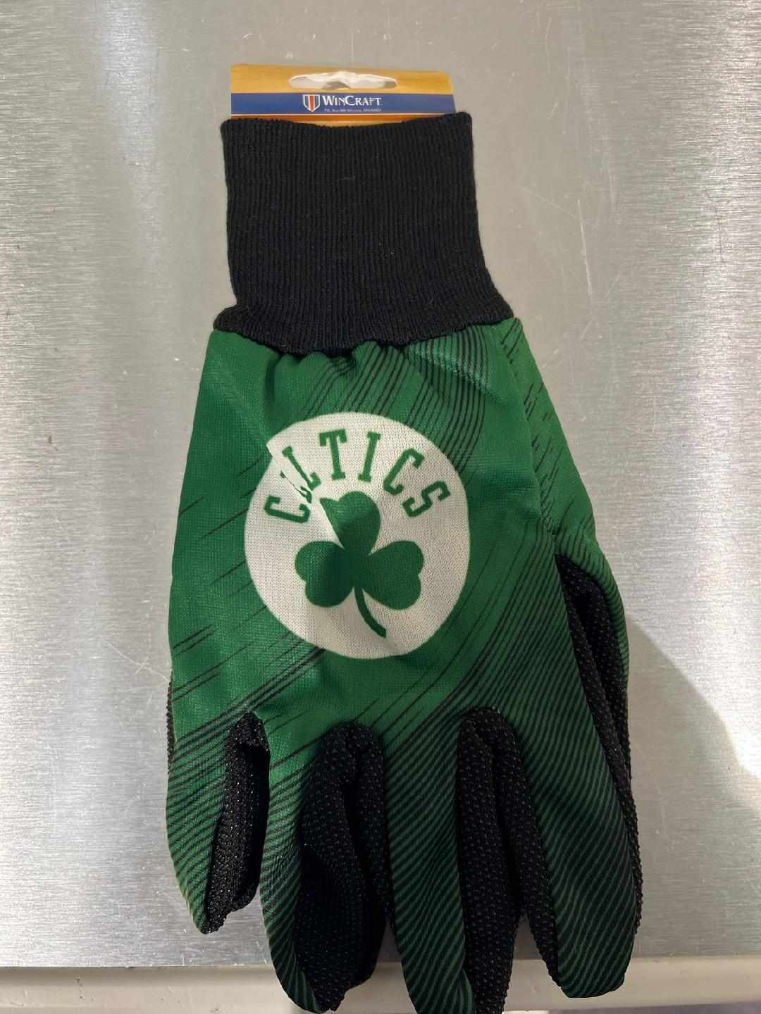 Boston Celtics Striped Utility Gloves