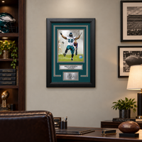 Brian Dawkins Smoke Entrance Philadelphia Eagles Framed Football Photo with Engraved Autograph