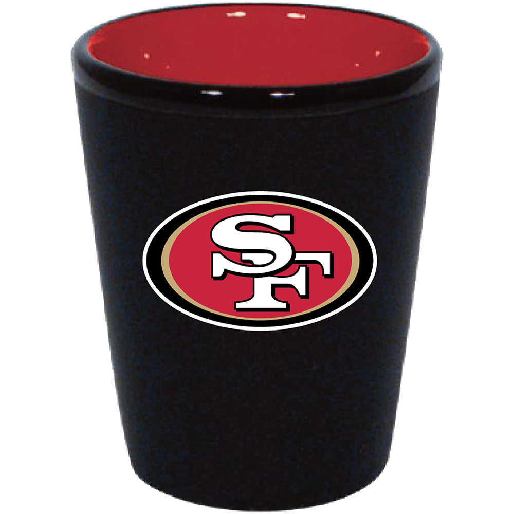 San Francisco 49ers Matte Black/Inner Color Shot Glass