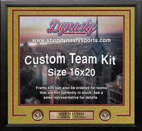 San Francisco 49ers Gold Custom NFL Football 16x20 Picture Frame Kit