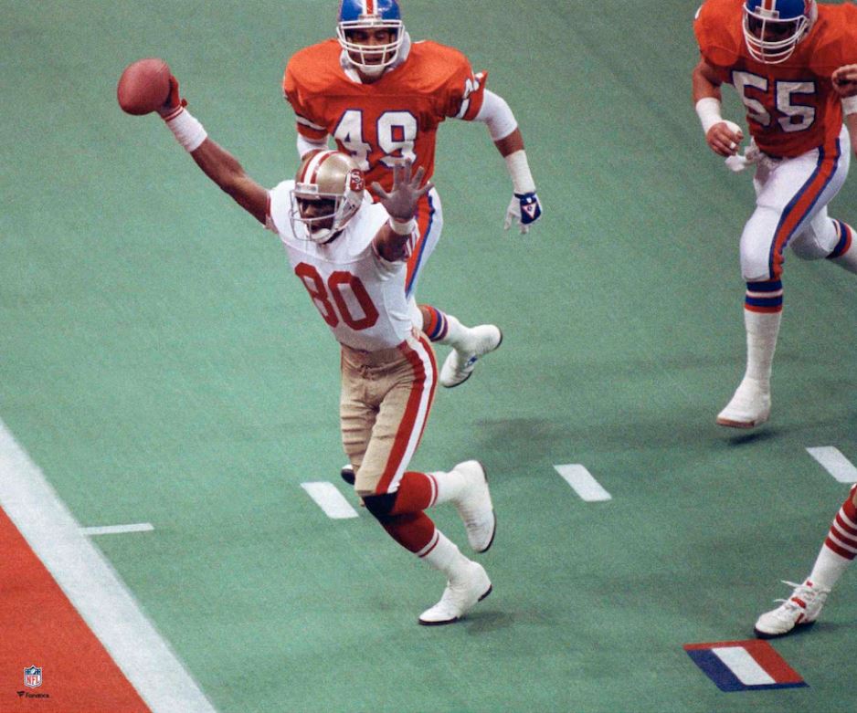 Jerry Rice Super Bowl XXIV Touchdown San Francisco 49ers 8" x 10" Football Photo