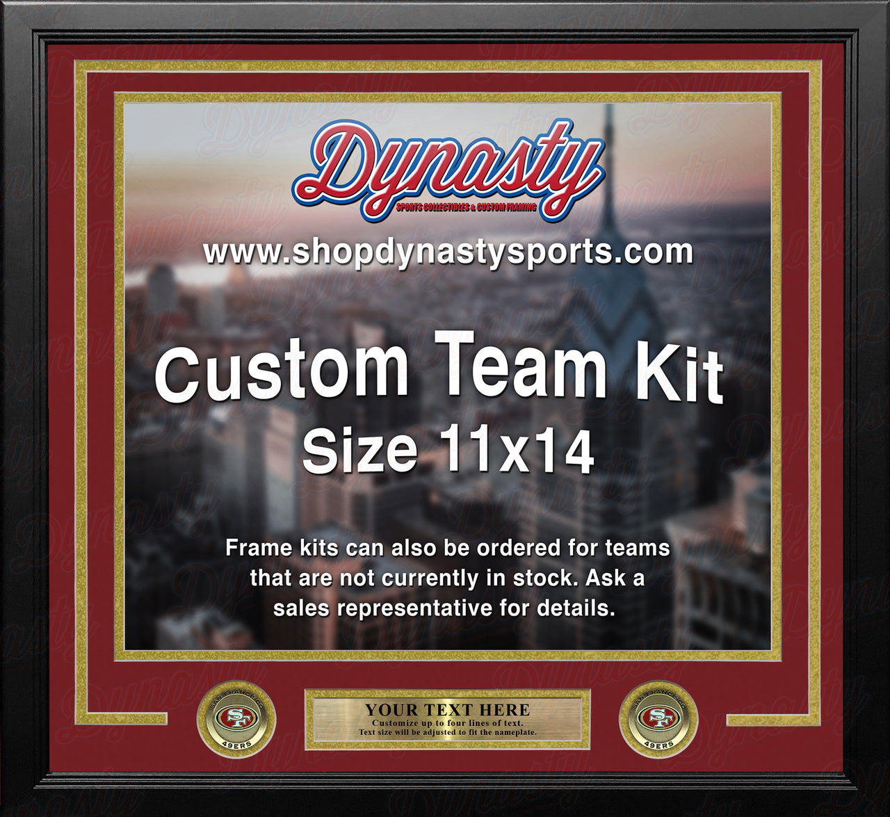 San Francisco 49ers Custom NFL Football 11x14 Picture Frame Kit (Multiple Colors)