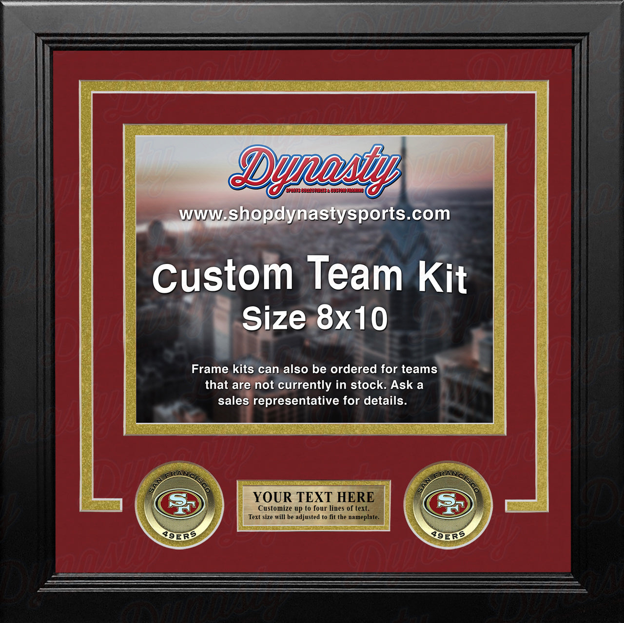 San Francisco 49ers Custom NFL Football 8x10 Picture Frame Kit (Multiple Colors)