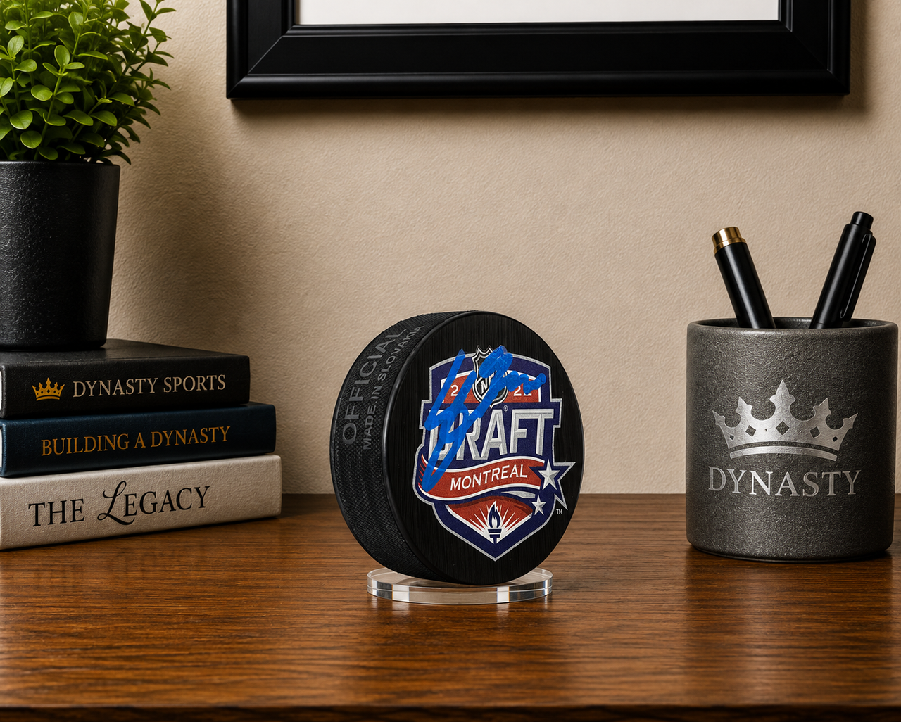 Cutter Gauthier Anaheim Ducks Autographed NHL Hockey 2022 Draft Puck