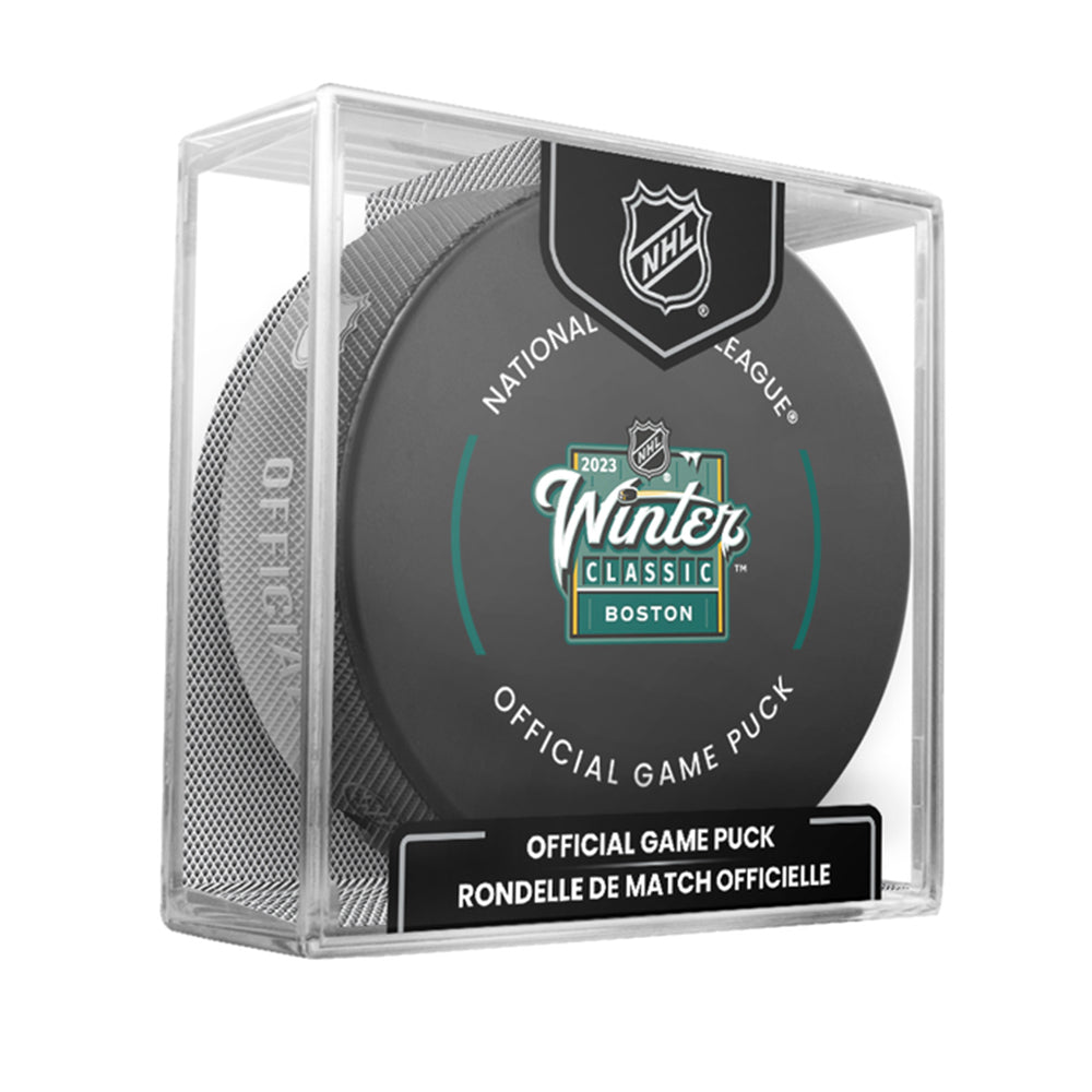 Boston Bruins 2023 Winter Classic Official Game Puck with Case