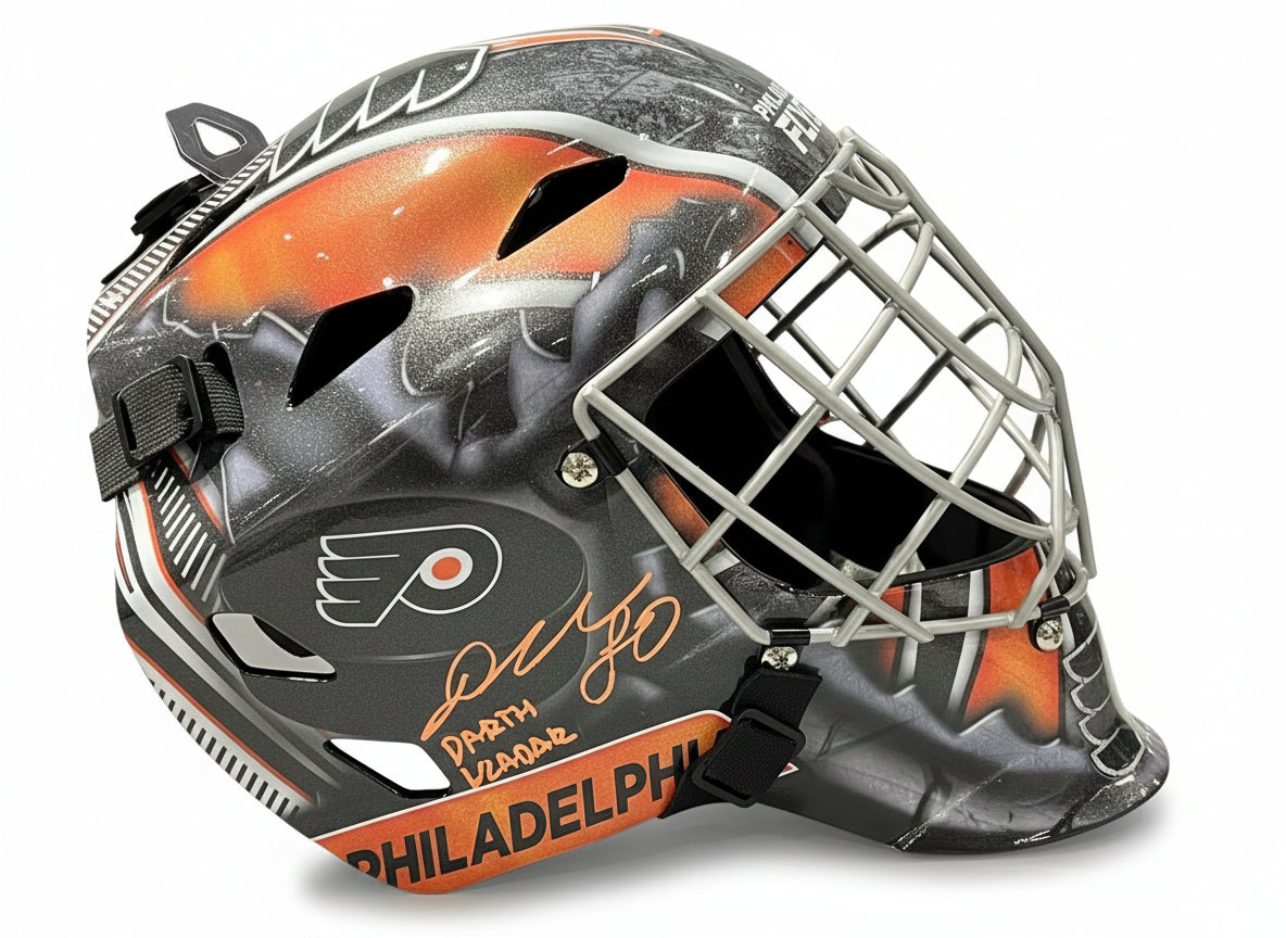 Dan Vladar Philadelphia Flyers Signed Goalie Mask Inscribed Darth Vladar