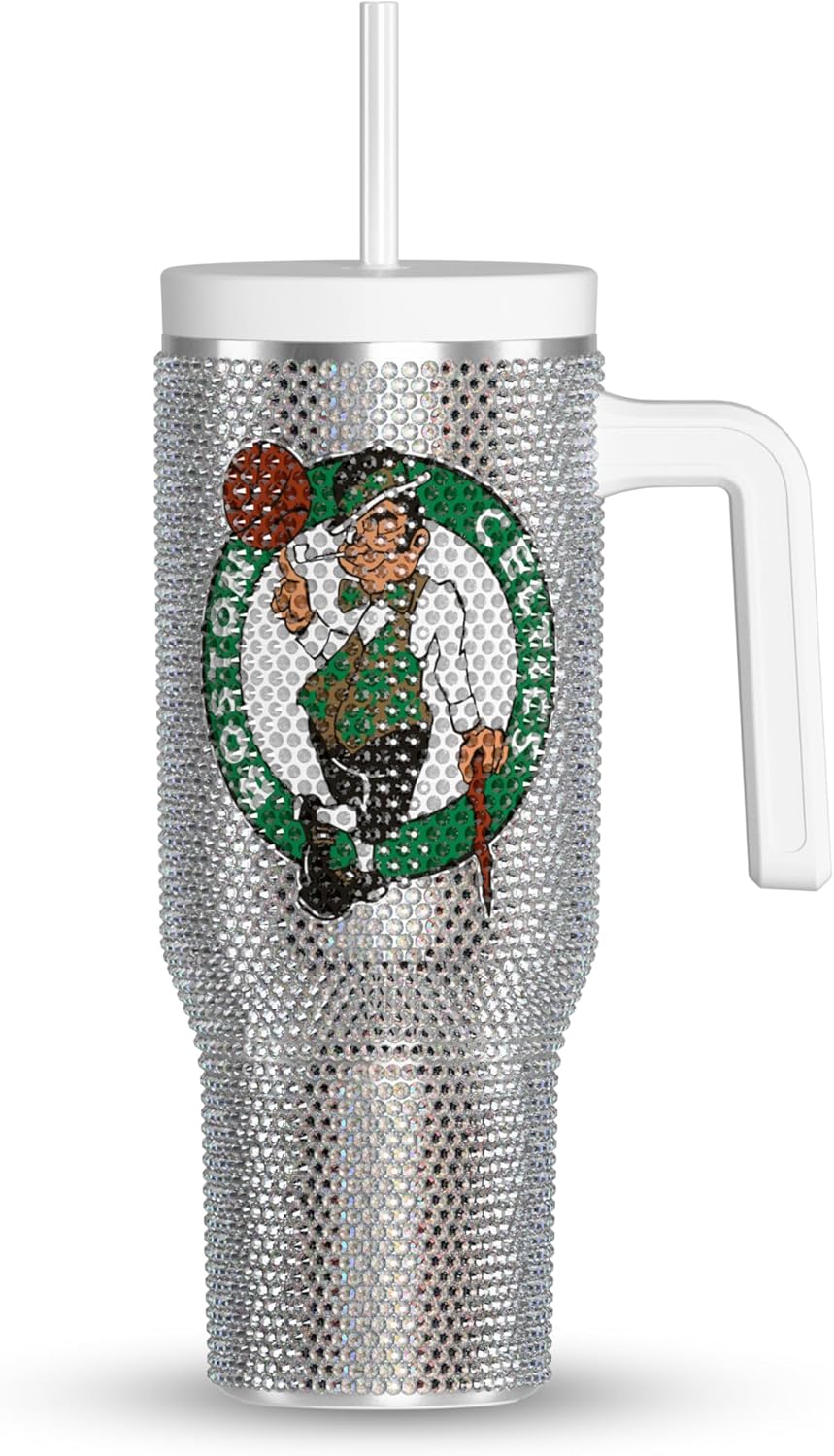 Boston Celtics  Hydrapeak Voyager 40 oz Stainless Steel Bling Tumbler