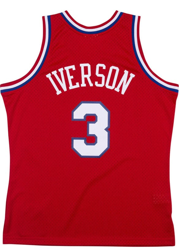 Allen Iverson Philadelphia 76ers Mitchell & Ness 2002-03 Hardwood Classics Swingman Jersey - Red