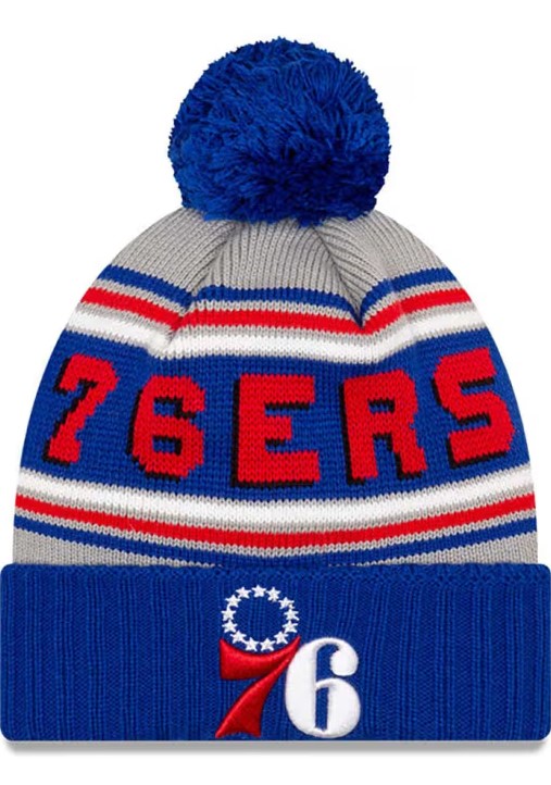 Philadelphia 76ers New Era Royal Blue Cheer Cuffed Knit Hat