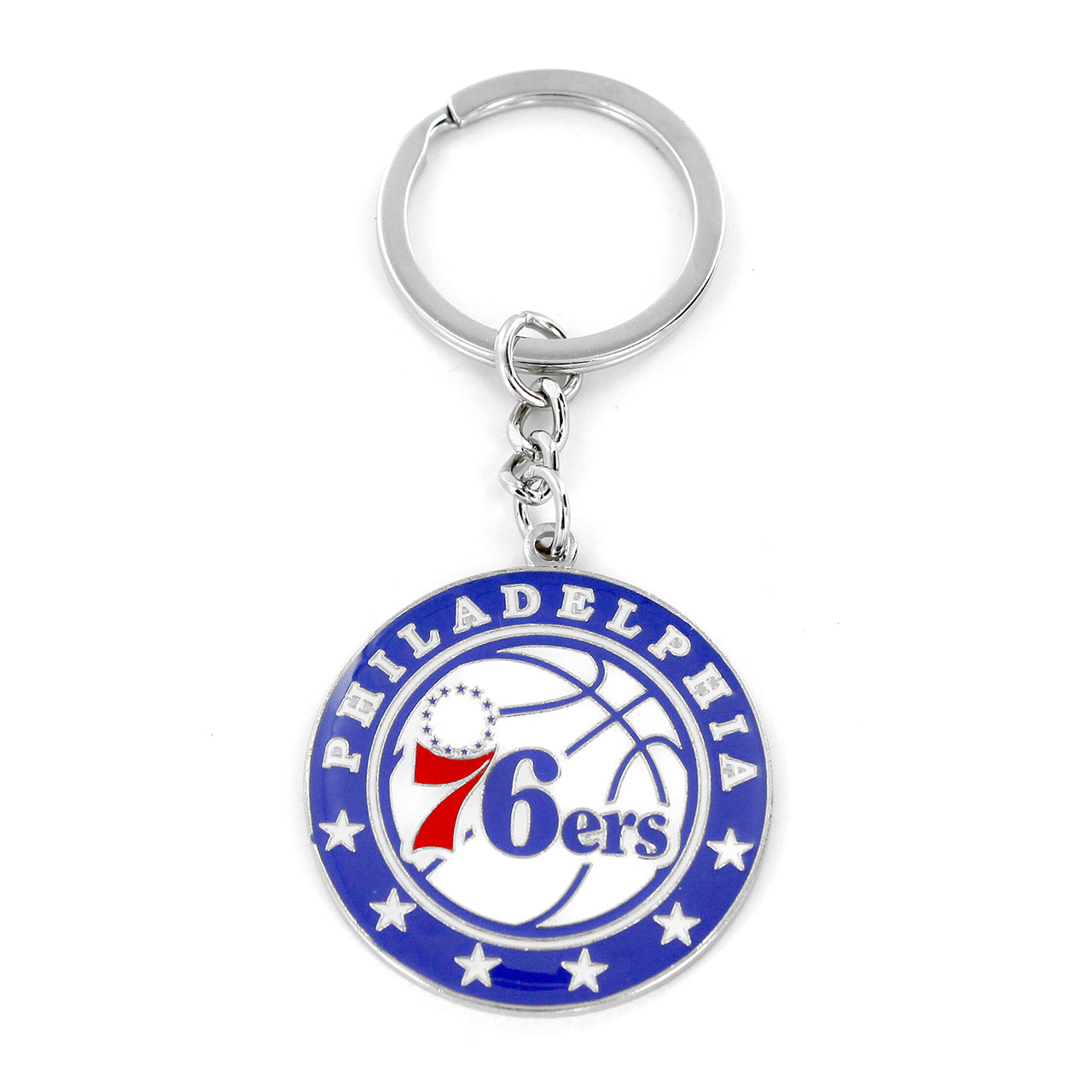Philadelphia 76ers Metal Logo Keychain