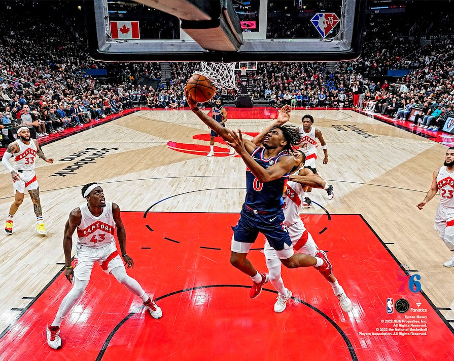 Tyrese Maxey City Edition Action Philadelphia 76ers 8" x 10" Basketball Photo