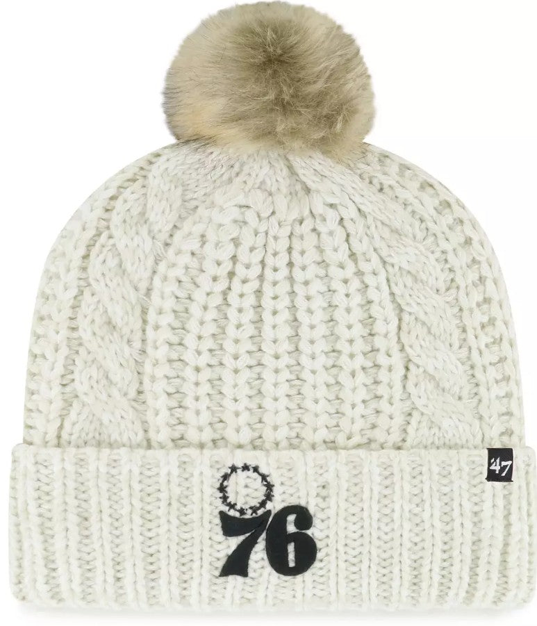 Philadelphia 76ers '47 Brand White Meeko Cuff Knit Hat