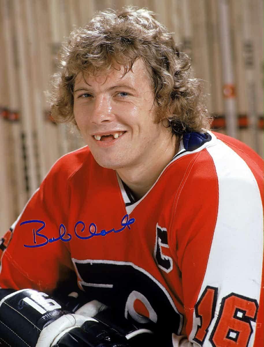 Bob Clarke Philadelphia Flyers "The Smile" Autographed 11"x14" Photo