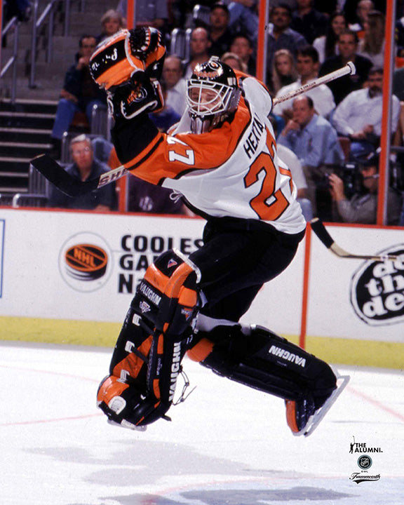 Ron Hextall Philadelphia Flyers Leap Action Photo