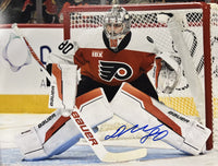 Dan Vladar in Net Philadelphia Flyers Autographed 8" x 10" Hockey Photo - Dynasty Sports & Framing 