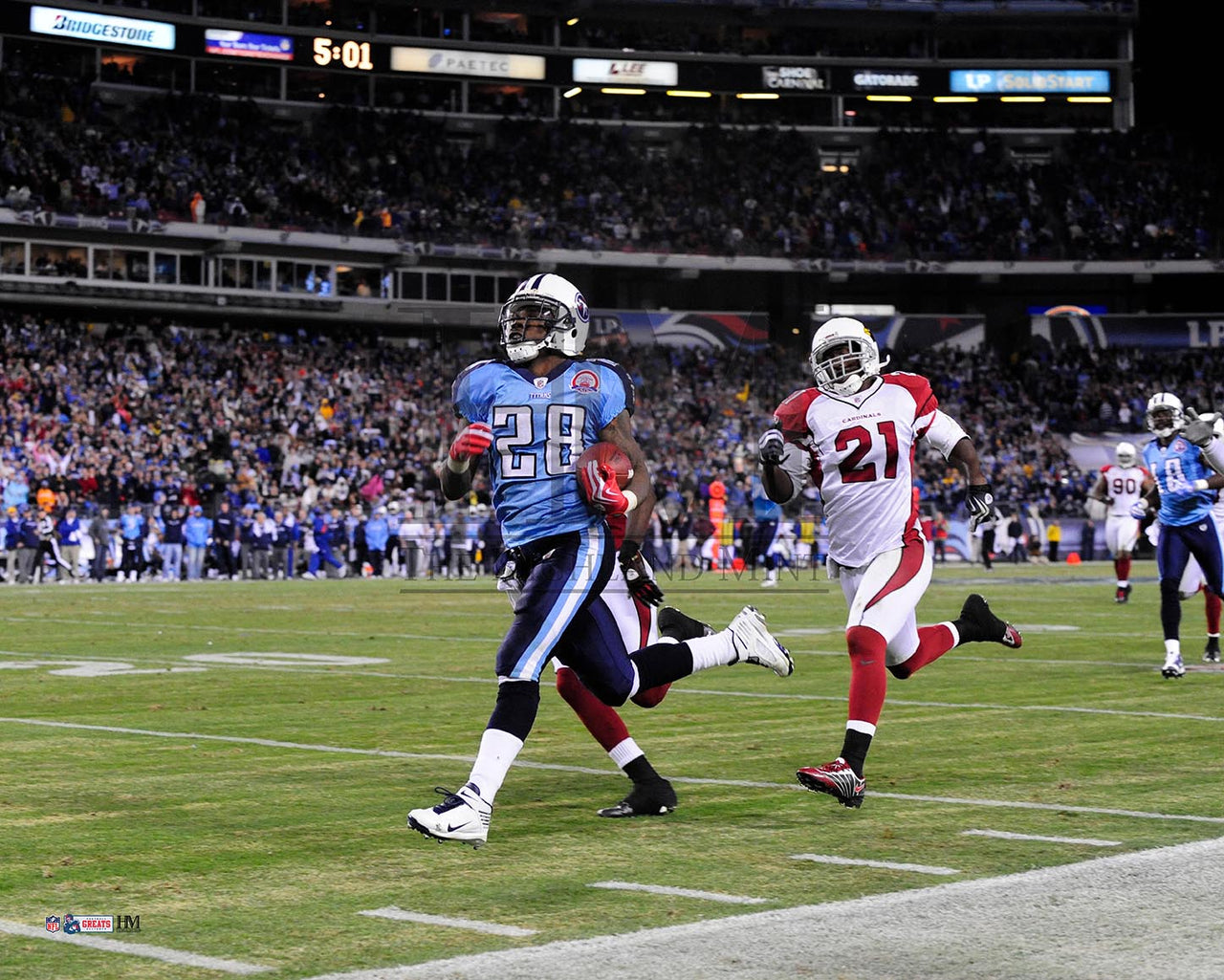 Chris Johnson Sideline Run Tennessee Titans Football Photo